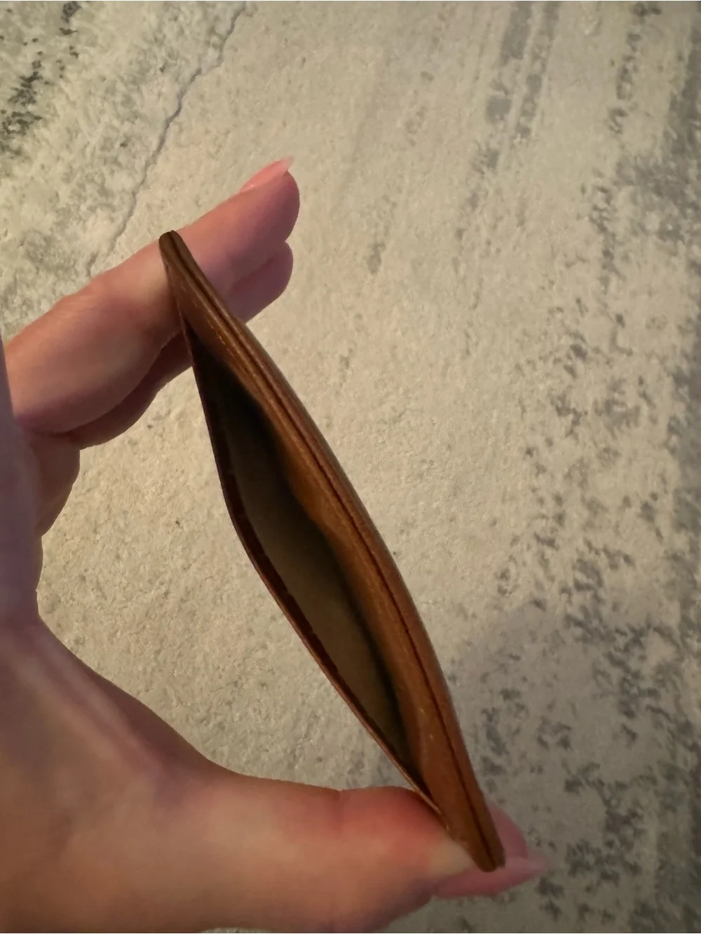 Like 🆕 The Setai Miami Beach caramel tan logo vegan leather card holder